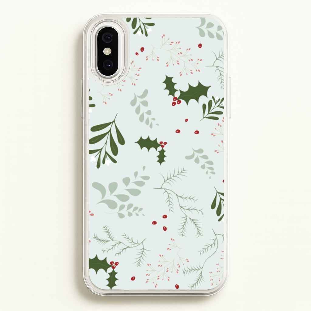 Christmas Floral Pattern - Christmas Phone Case for iPhone XS Max