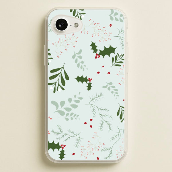 Christmas Floral Pattern - Christmas Phone Case for iPhone 16e