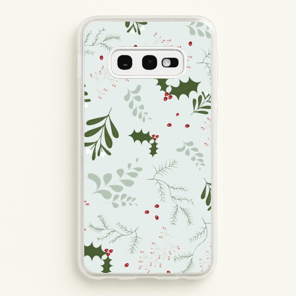 Christmas Floral Pattern - Christmas Phone Case for Galaxy S10e