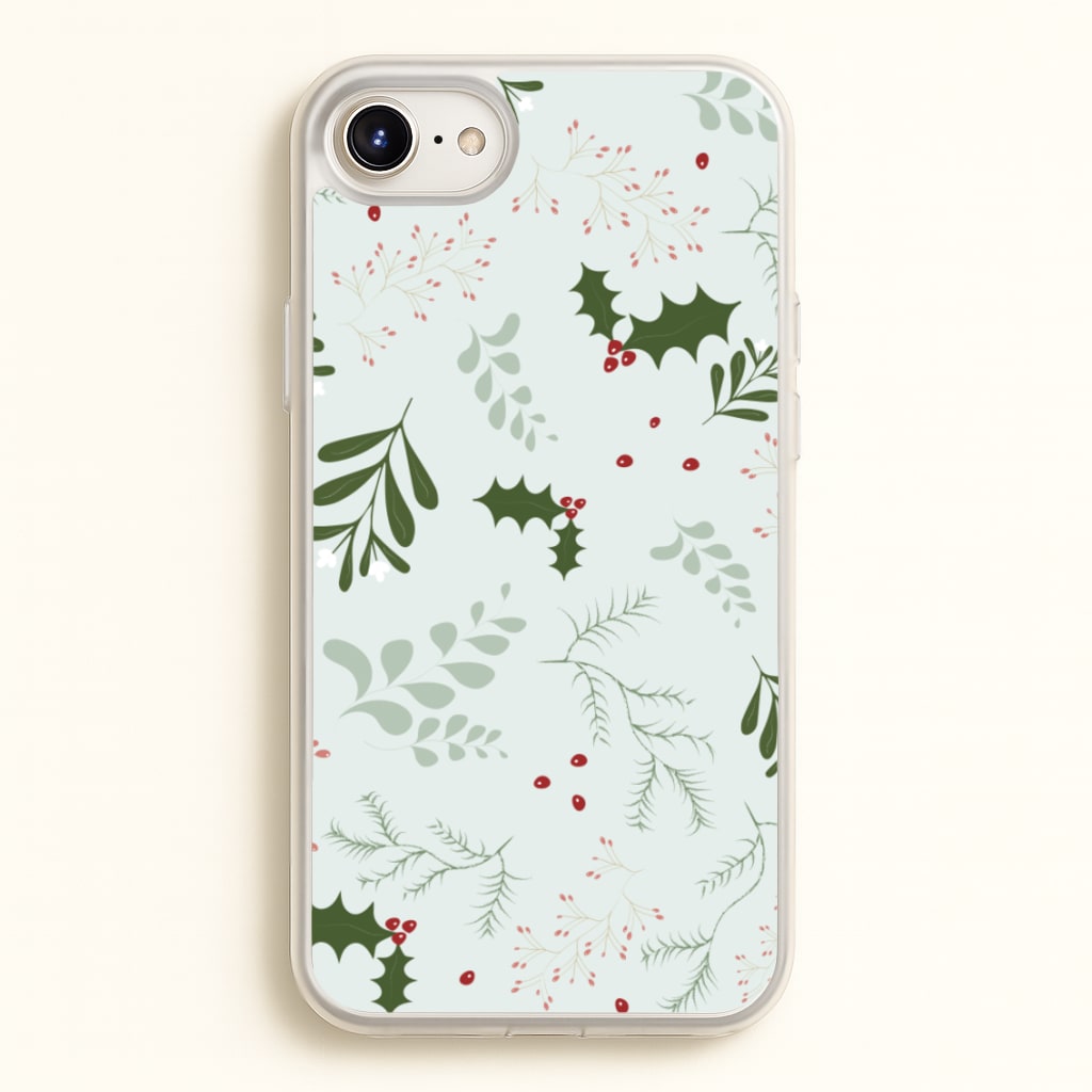 Christmas Floral Pattern - Christmas Phone Case for iPhone 6 / 7 / 8 / SE