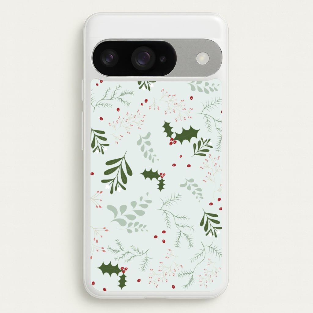 Christmas Floral Pattern Phone Case for Google Pixel 10 / 10 Pro