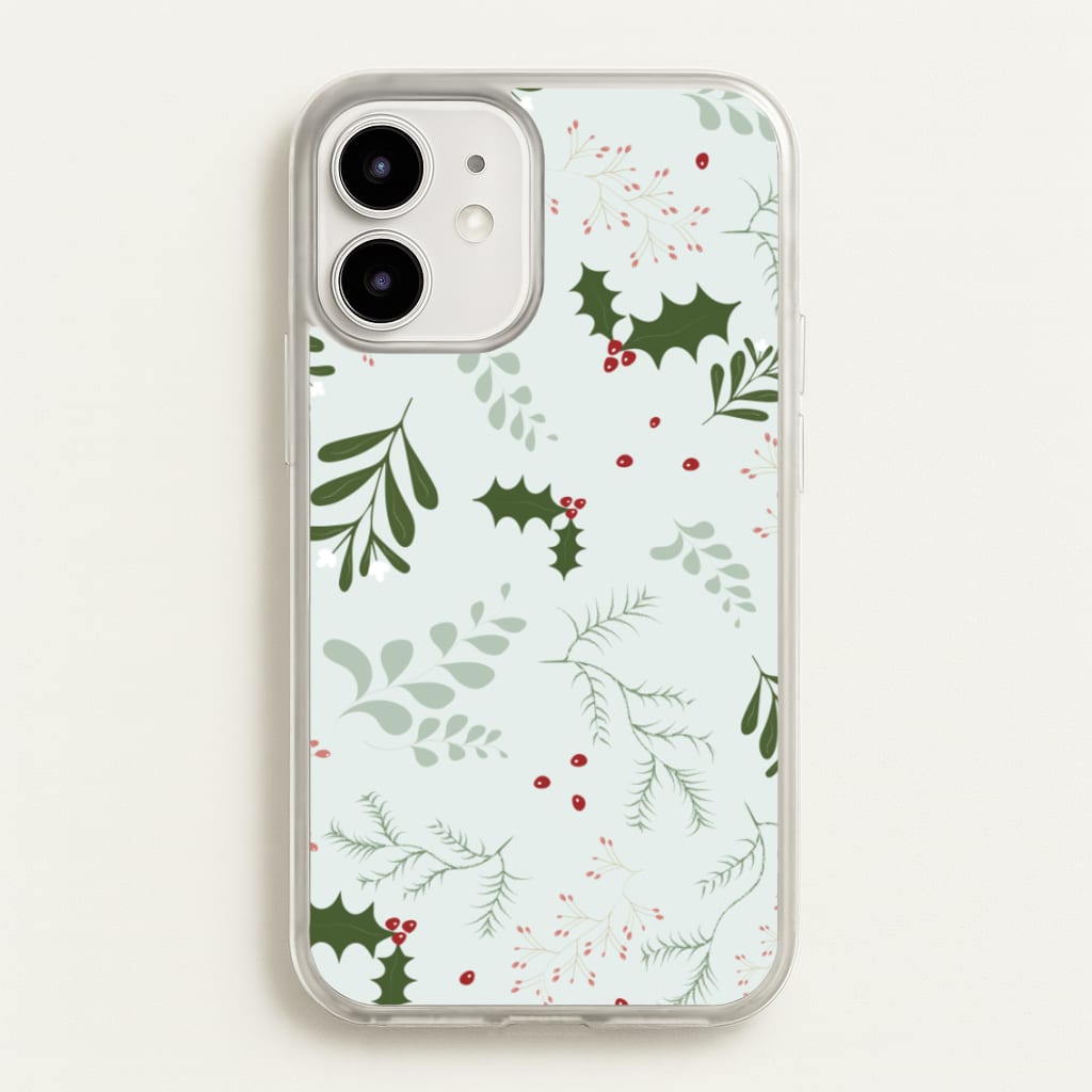 Christmas Floral Pattern - Christmas Phone Case for iPhone 12 / 12 Pro