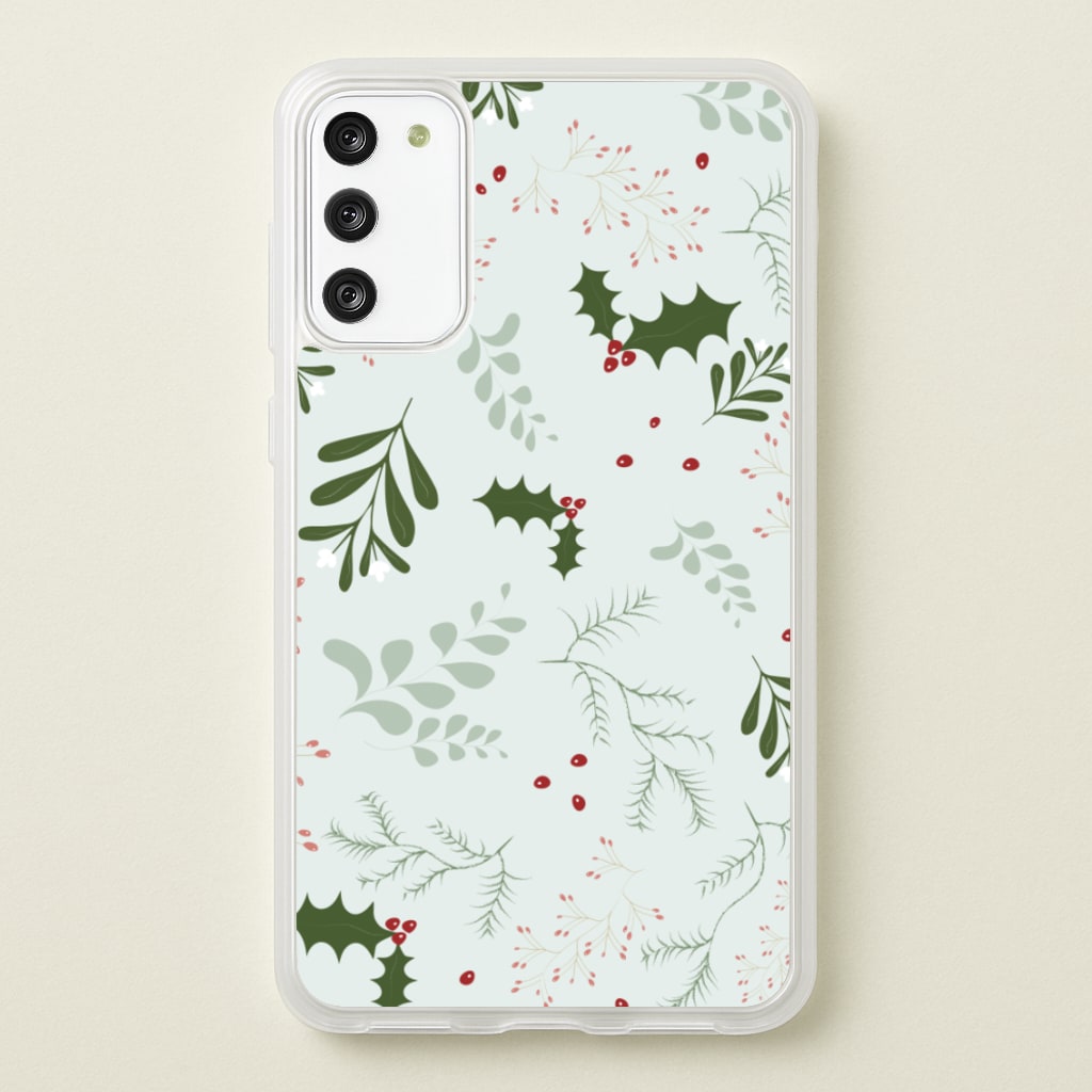 Christmas Floral Pattern - Christmas Phone Case for Galaxy S20