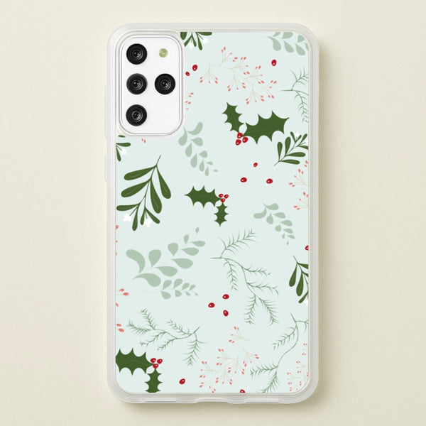 Christmas Floral Pattern - Christmas Phone Case for Galaxy S20 Plus