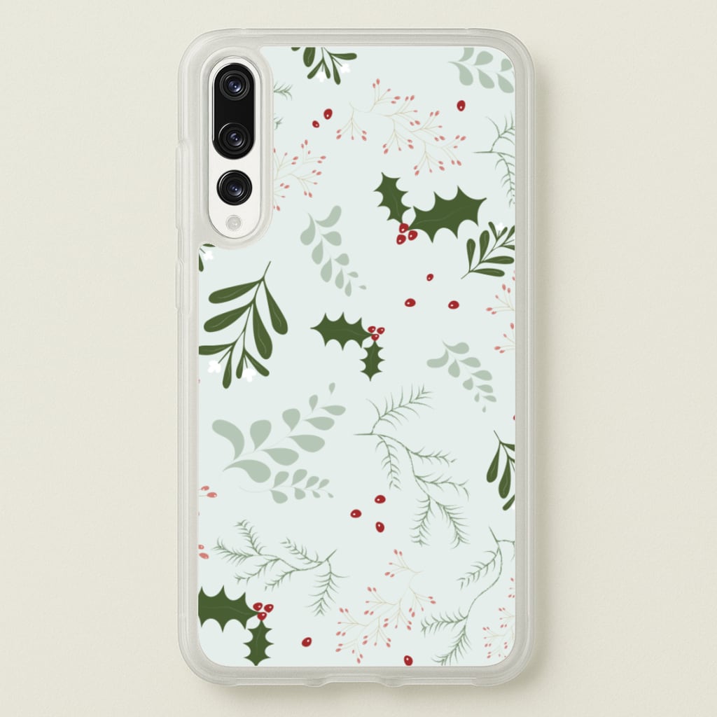 Christmas Floral Pattern - Christmas Phone Case for Huawei P20 Pro