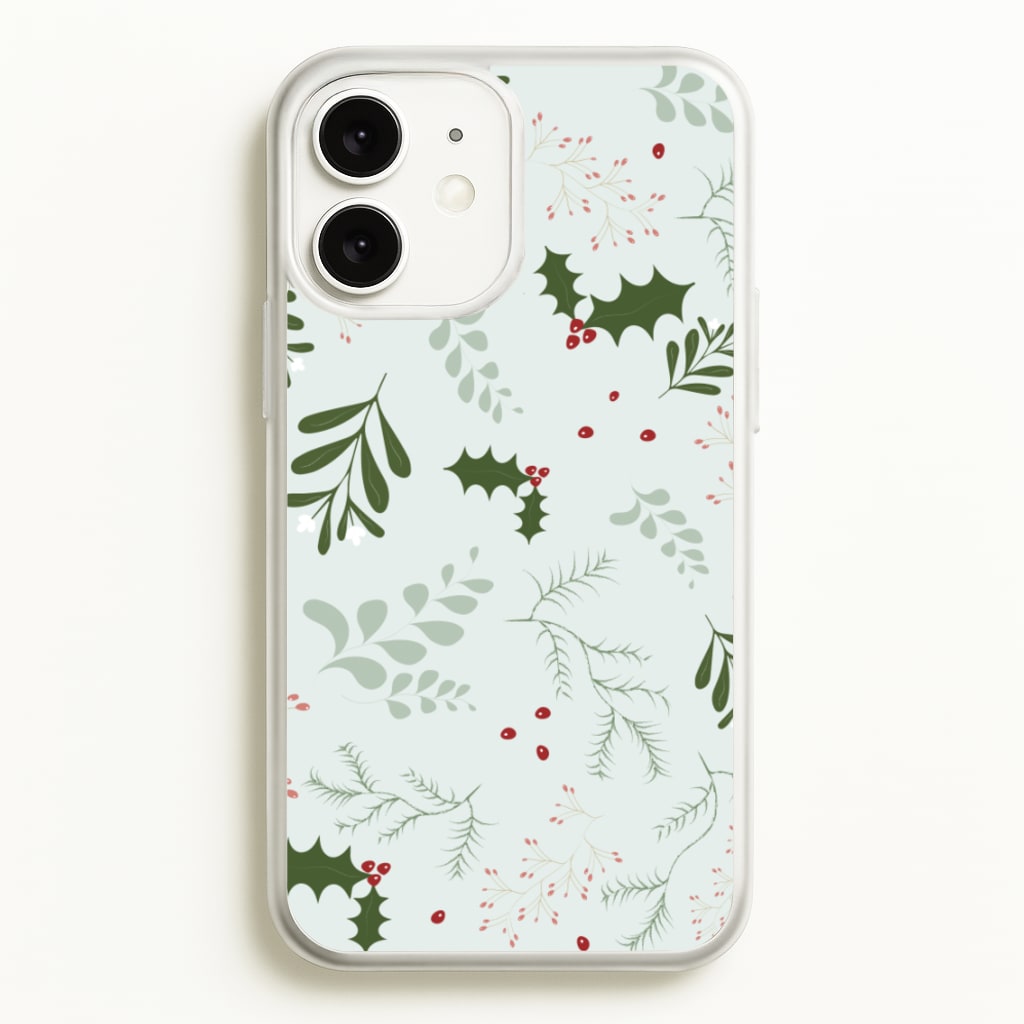 Christmas Floral Pattern - Christmas Phone Case for iPhone 11