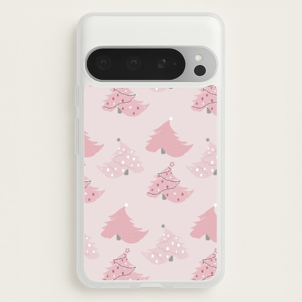 Pink Christmas Tree Pattern - Christmas Phone Case for Google Pixel 9 Pro XL