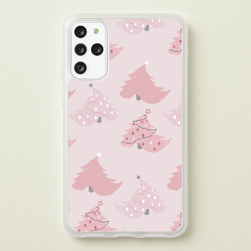 Pink Christmas Tree Pattern - Christmas Phone Case for Galaxy S20 Plus