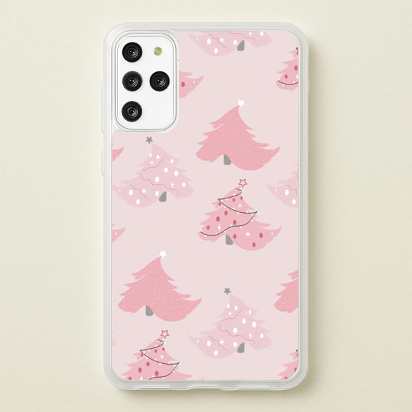 Pink Christmas Tree Pattern - Christmas Phone Case for Galaxy S20 Plus