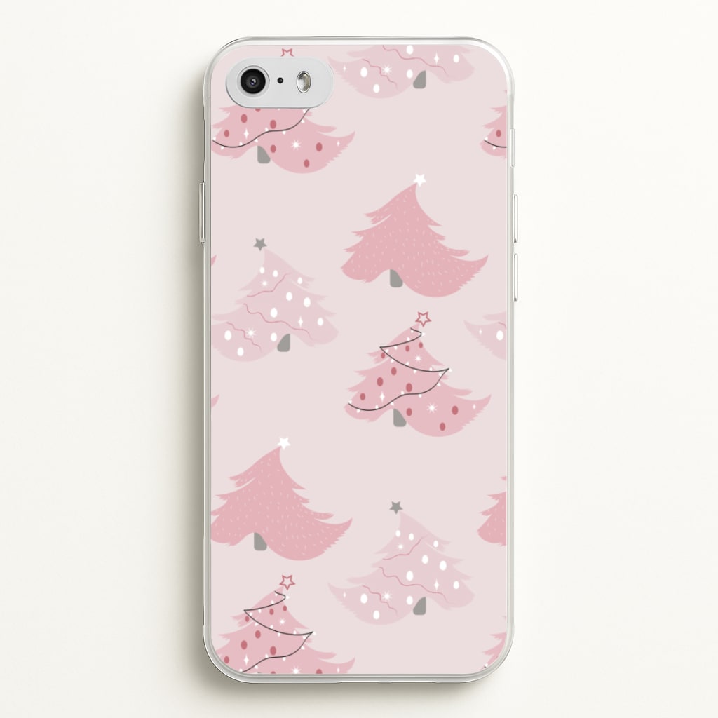 Pink Christmas Tree Pattern - Christmas Phone Case for iPhone 5 / 5s / SE 2016