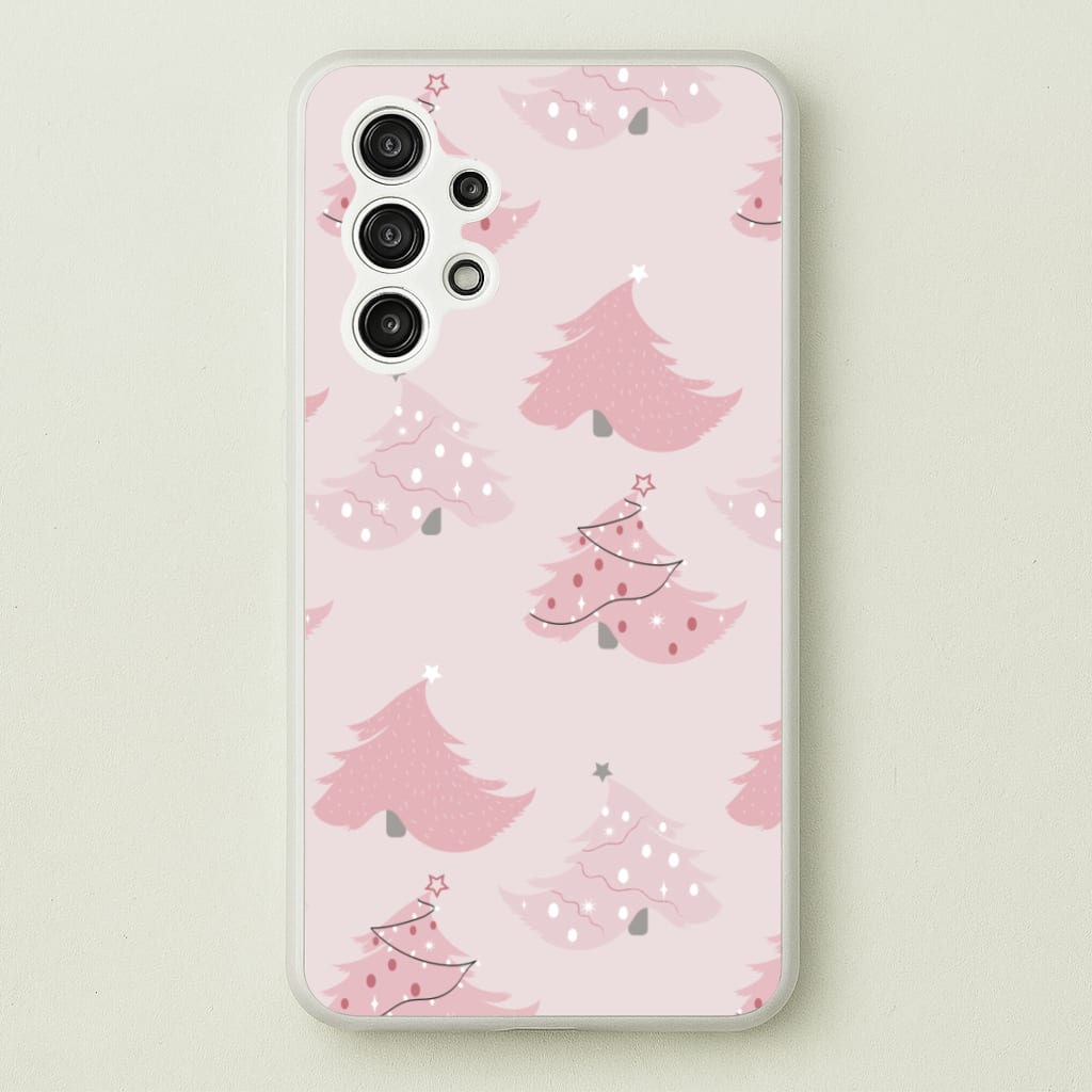 Pink Christmas Tree Pattern - Christmas Phone Case for Galaxy A13
