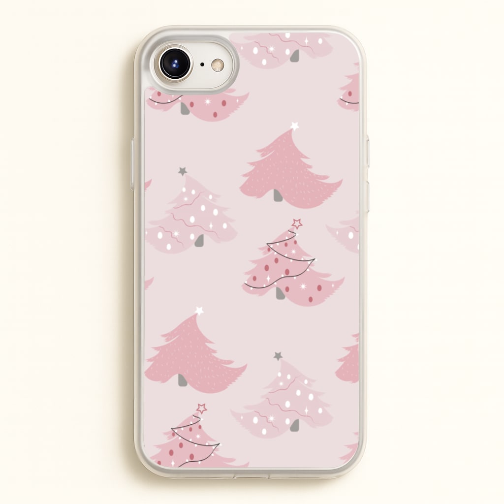Pink Christmas Tree Pattern - Christmas Phone Case for iPhone 6 Plus / 7 Plus / 8 Plus