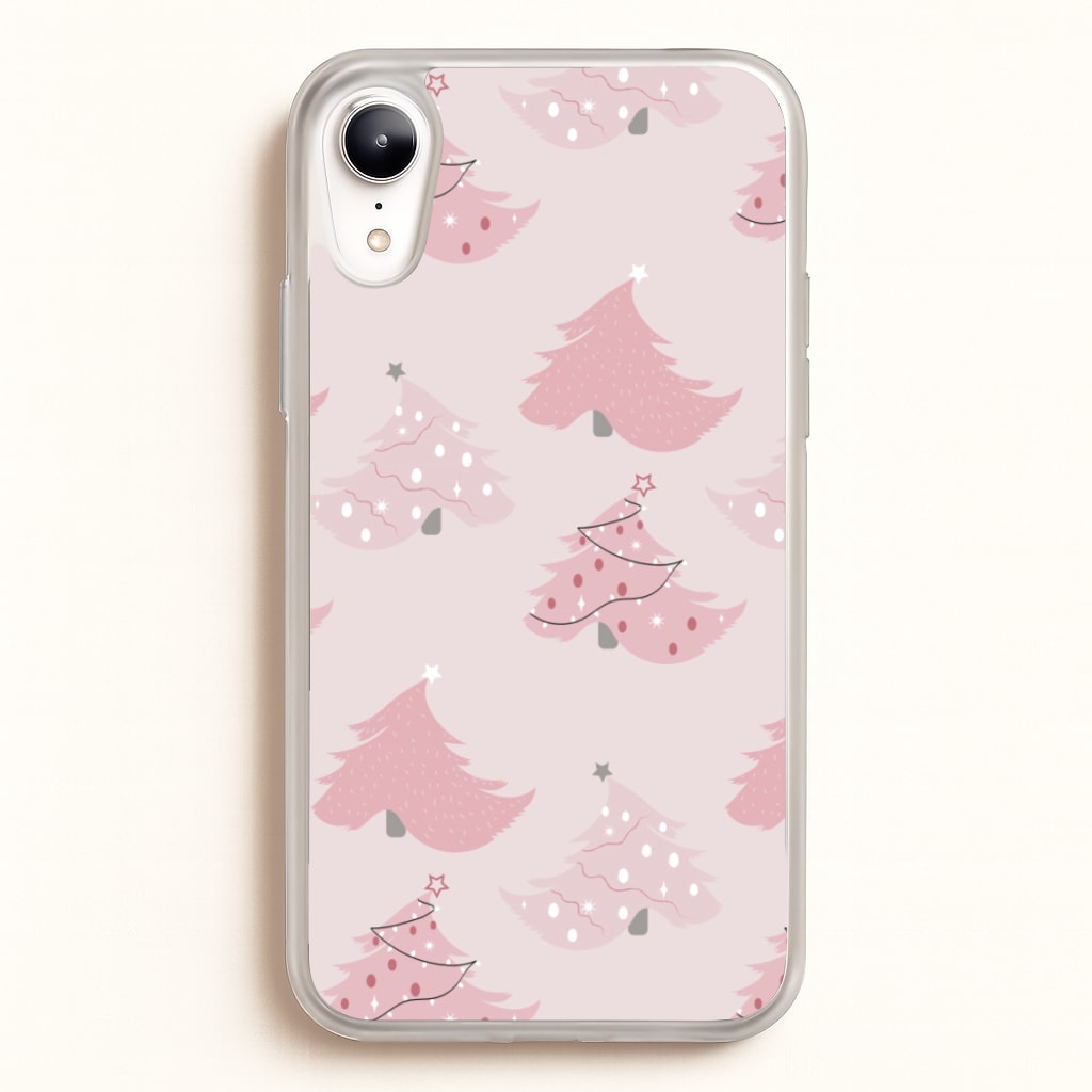 Pink Christmas Tree Pattern - Christmas Phone Case for iPhone XR