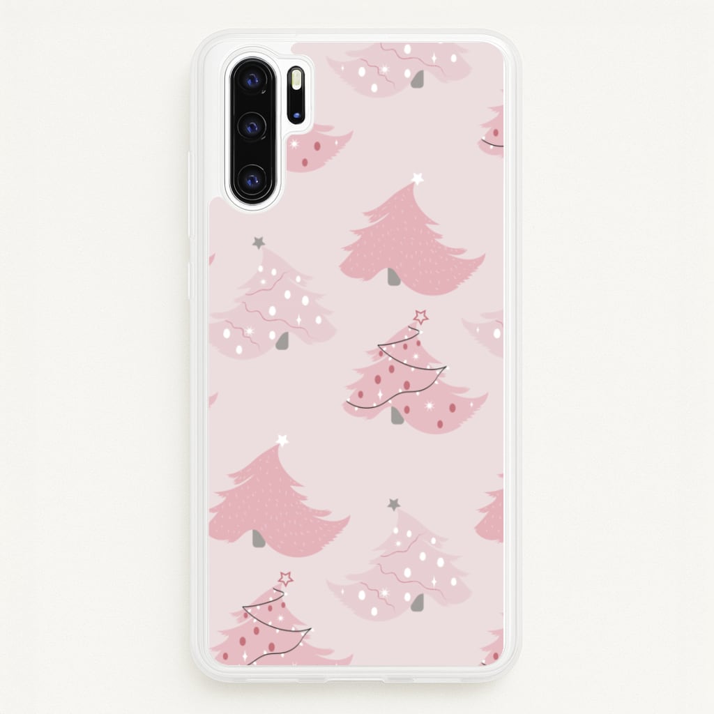 Pink Christmas Tree Pattern - Christmas Phone Case for Huawei P30 Pro