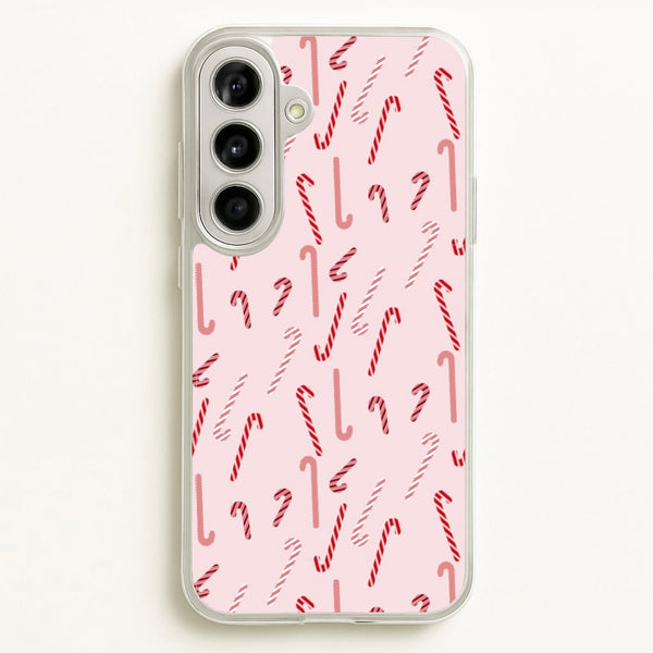 Pink Candycane Christmas Pattern - Christmas Phone Case for Galaxy A56