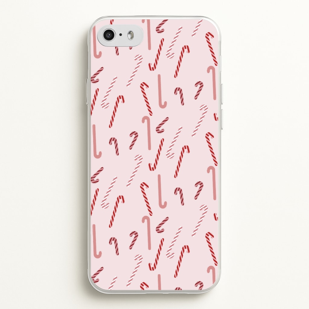 Pink Candycane Christmas Pattern - Christmas Phone Case for iPhone 5 / 5s / SE 2016