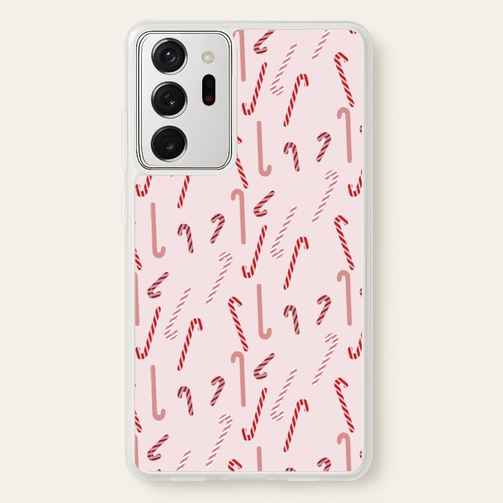 Pink Candycane Christmas Pattern - Christmas Phone Case for Galaxy Note 20 Ultra
