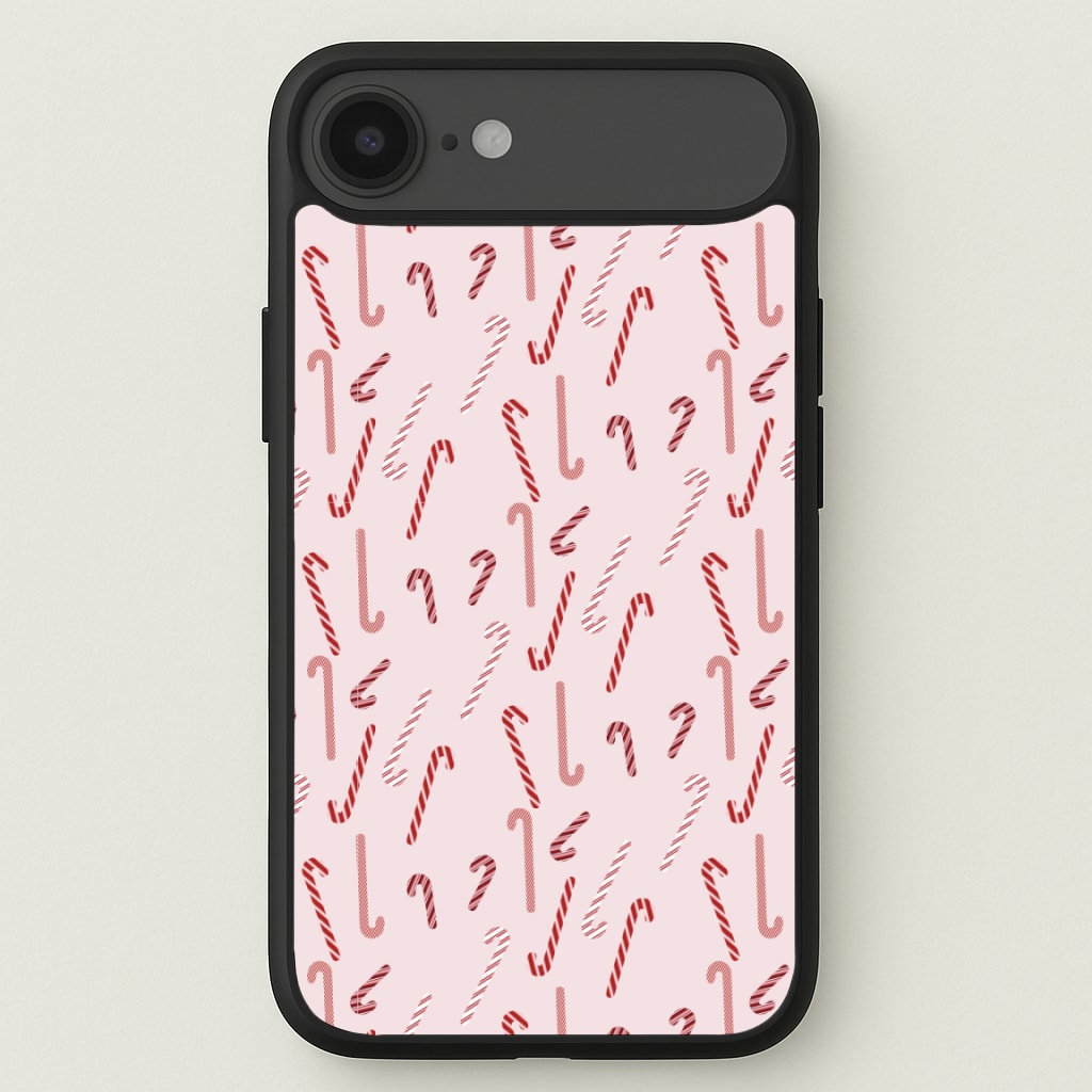 Pink Candycane Christmas Pattern Phone Case for iPhone 17 Air