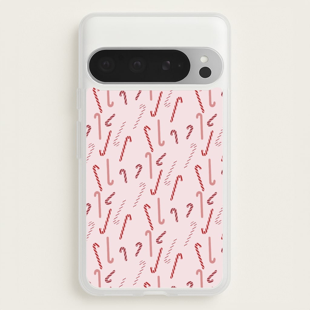 Pink Candycane Christmas Pattern - Christmas Phone Case for Google Pixel 9 Pro XL