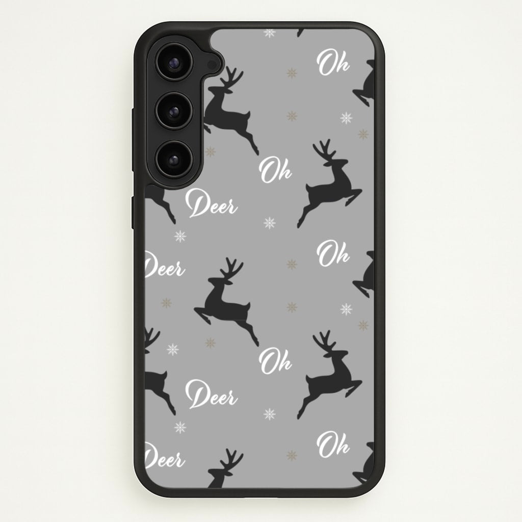 Oh Deer Christmas Pattern - Christmas Phone Case for Galaxy S23 Plus