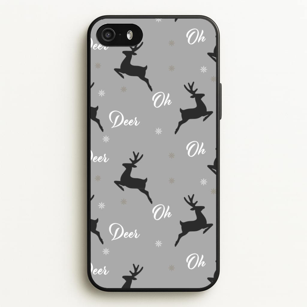 Oh Deer Christmas Pattern - Christmas Phone Case for iPhone 5 / 5s / SE 2016
