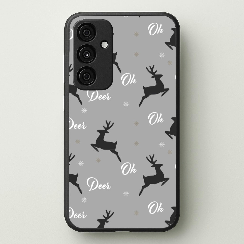 Oh Deer Christmas Pattern - Christmas Phone Case for Galaxy A15