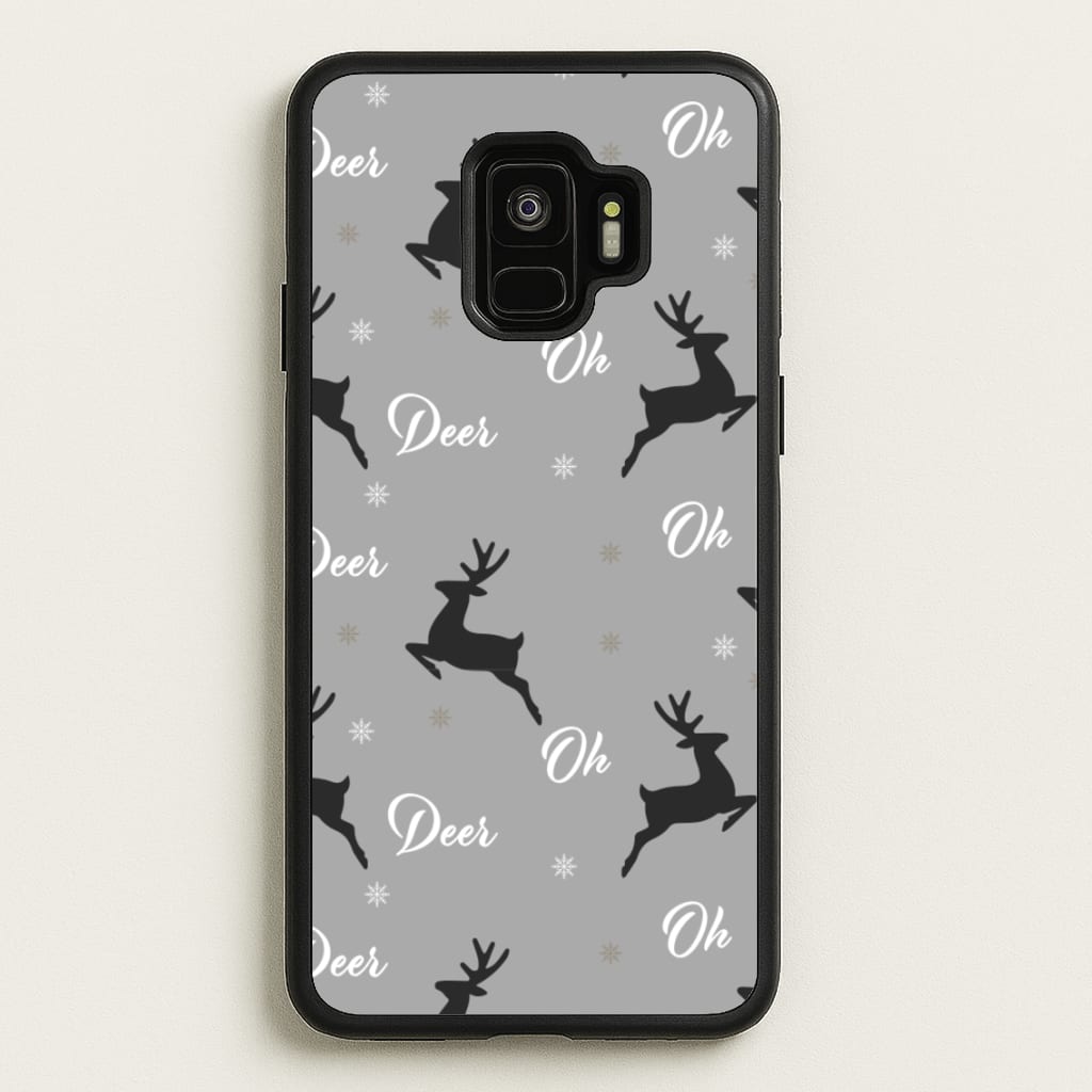 Oh Deer Christmas Pattern - Christmas Phone Case for Galaxy S9