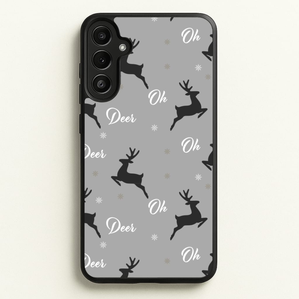 Oh Deer Christmas Pattern - Christmas Phone Case for Galaxy A36