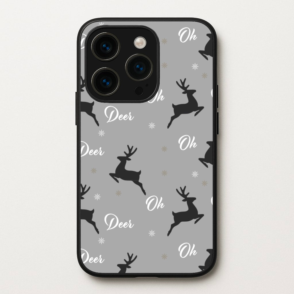 Oh Deer Christmas Pattern - Christmas Phone Case for iPhone 15 Pro