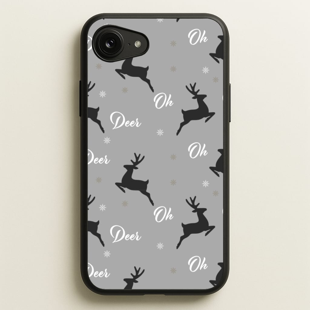 Oh Deer Christmas Pattern - Christmas Phone Case for iPhone 16e