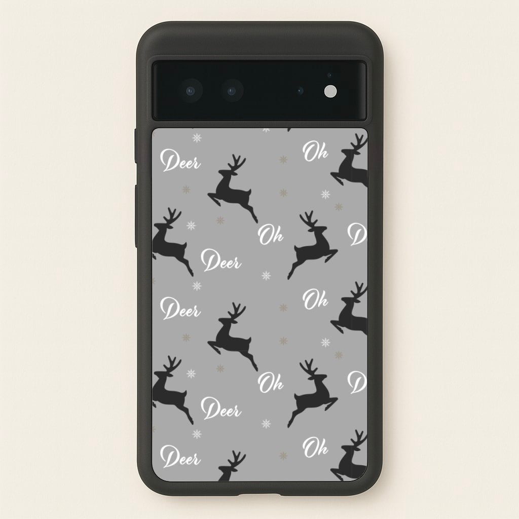 Oh Deer Christmas Pattern - Christmas Phone Case for Google Pixel 6
