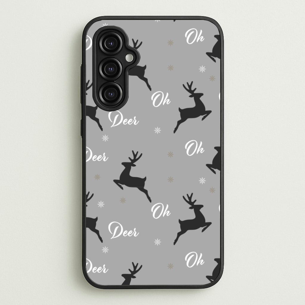 Oh Deer Christmas Pattern - Christmas Phone Case for Galaxy A14