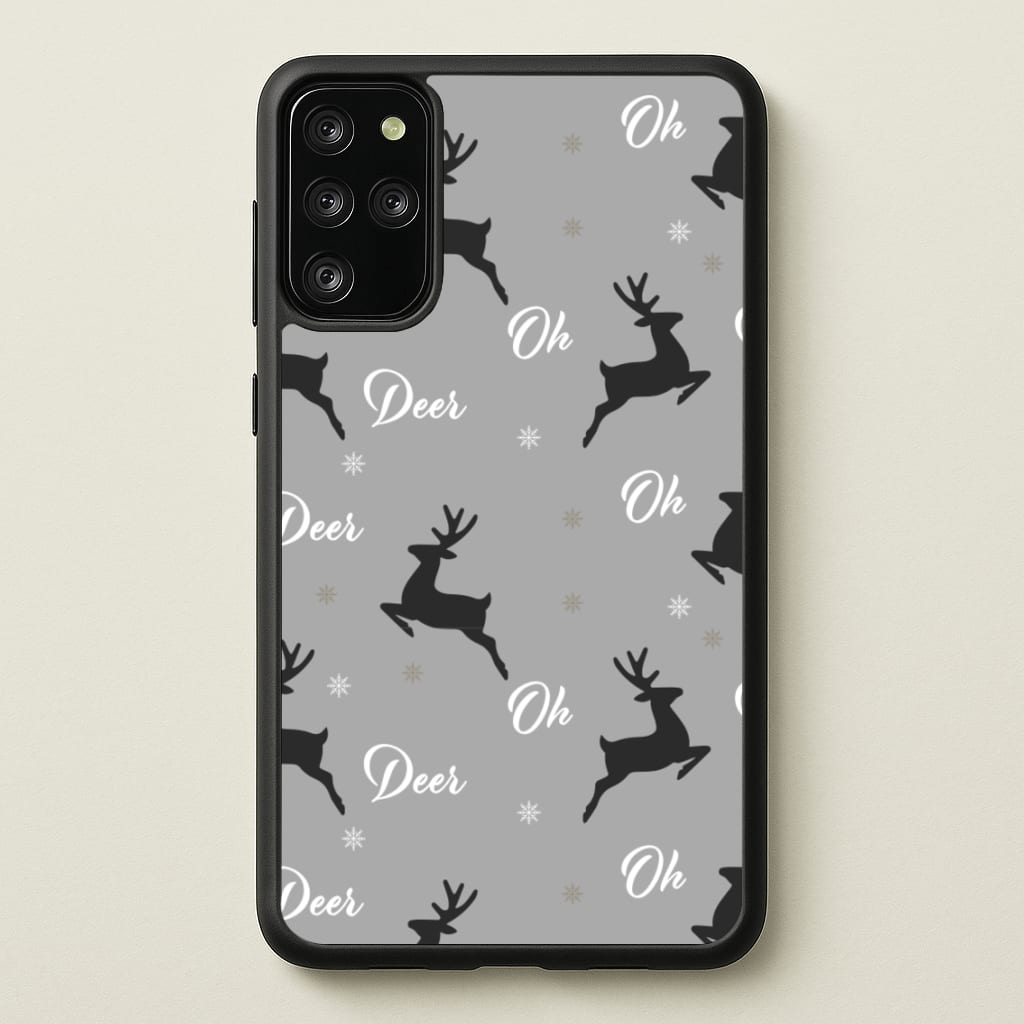 Oh Deer Christmas Pattern - Christmas Phone Case for Galaxy S20 Plus