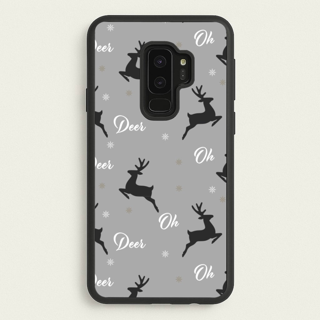 Oh Deer Christmas Pattern - Christmas Phone Case for Galaxy S9 Plus