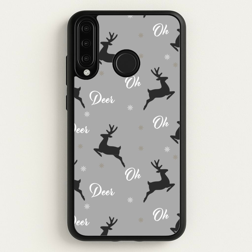 Oh Deer Christmas Pattern - Christmas Phone Case for Huawei P30 Lite