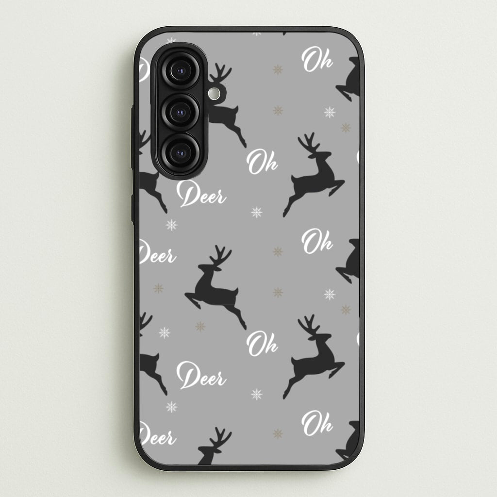 Oh Deer Christmas Pattern - Christmas Phone Case for Galaxy A16