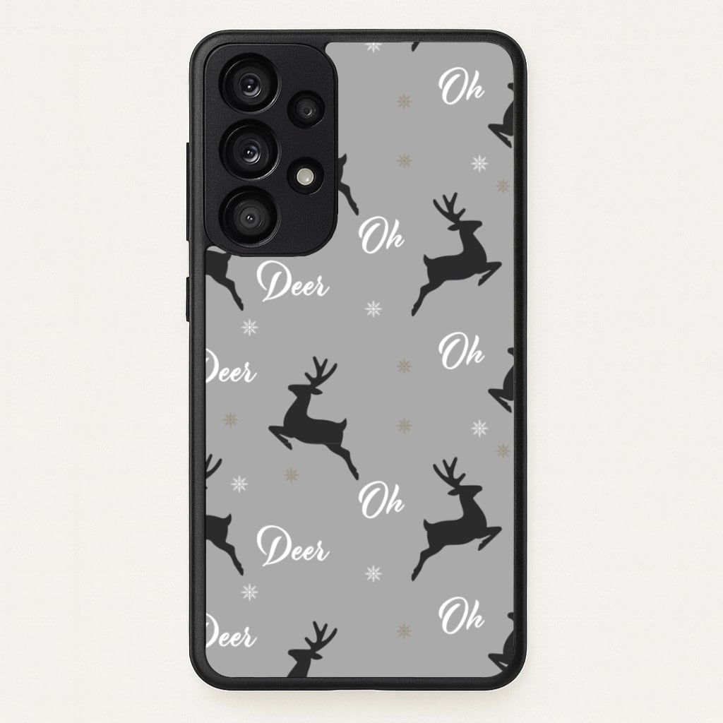 Oh Deer Christmas Pattern - Christmas Phone Case for Galaxy A53