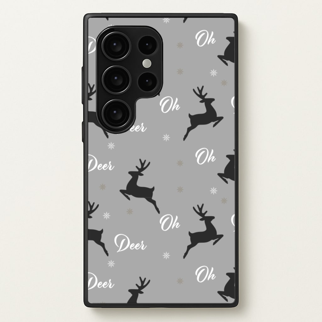 Oh Deer Christmas Pattern - Christmas Phone Case for Galaxy S24 Ultra