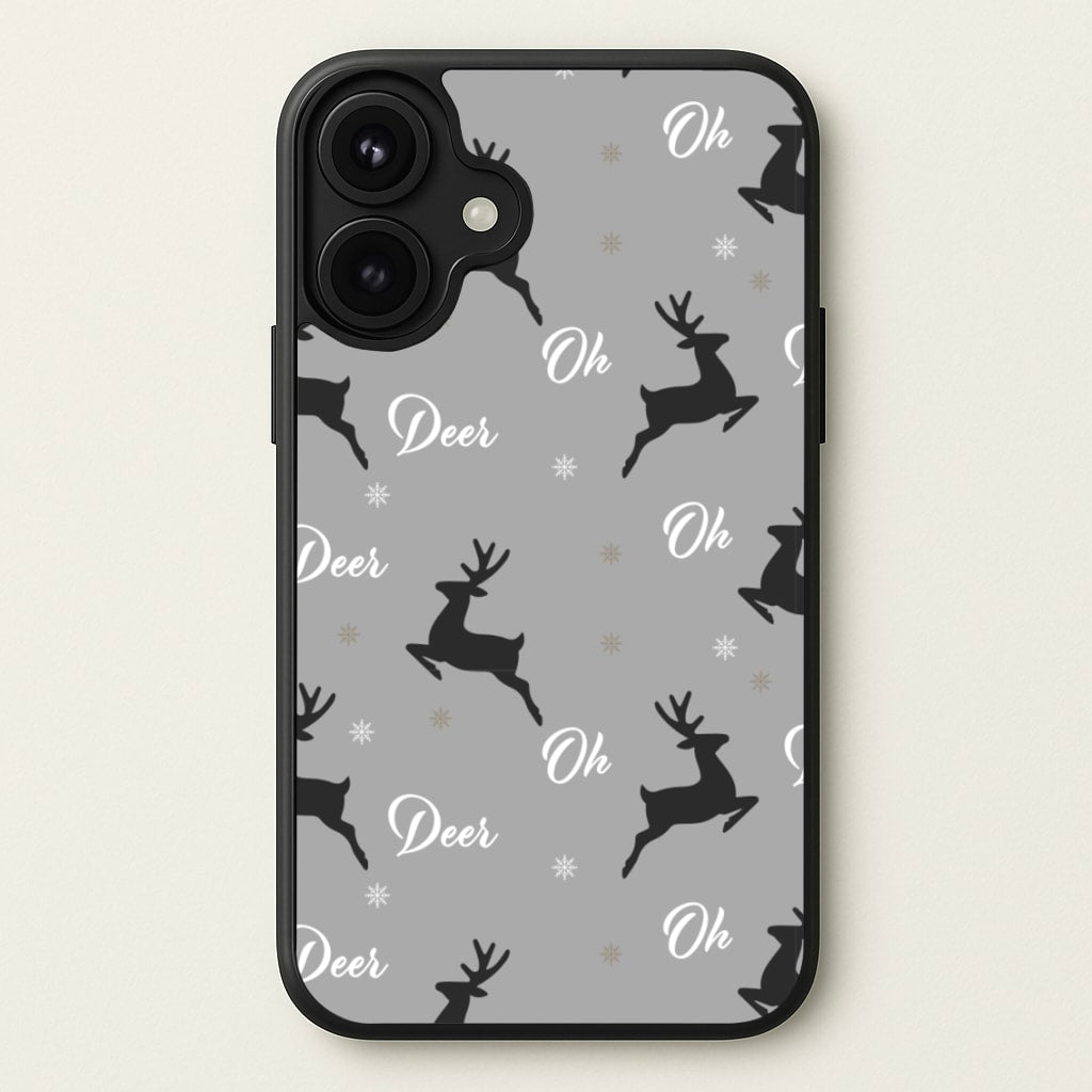 Oh Deer Christmas Pattern Phone Case for iPhone 17