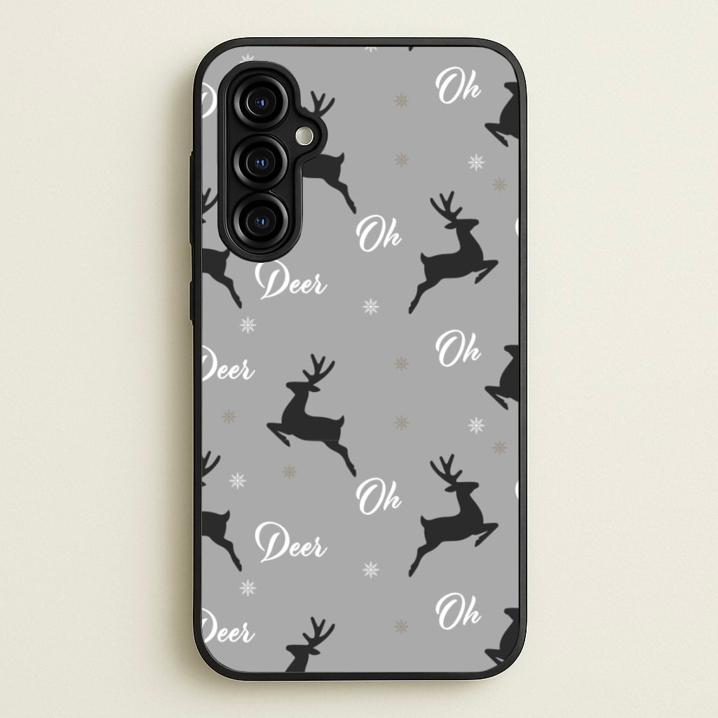Oh Deer Christmas Pattern - Christmas Phone Case for Galaxy A54