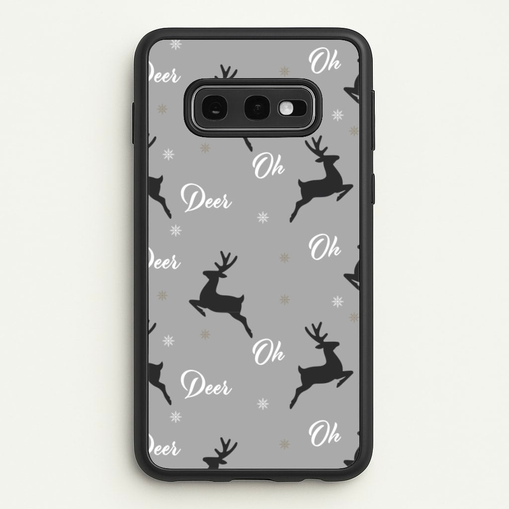 Oh Deer Christmas Pattern - Christmas Phone Case for Galaxy S10e