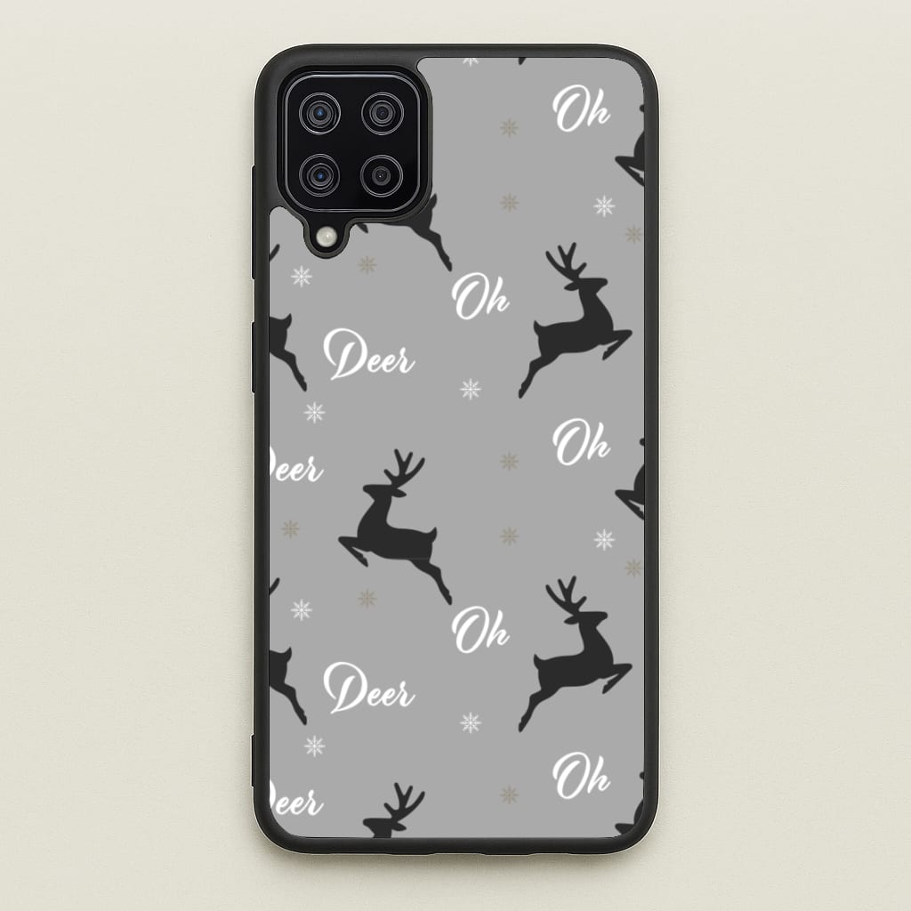 Oh Deer Christmas Pattern - Christmas Phone Case for Galaxy A12