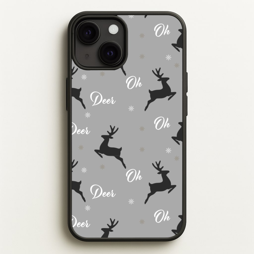 Oh Deer Christmas Pattern - Christmas Phone Case for iPhone 13 Mini