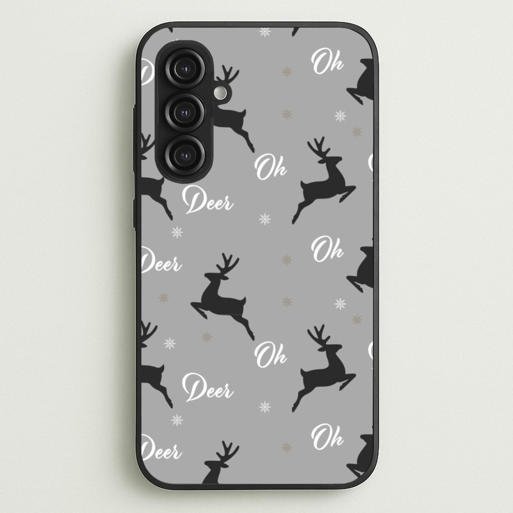 Oh Deer Christmas Pattern - Christmas Phone Case for Galaxy S23FE