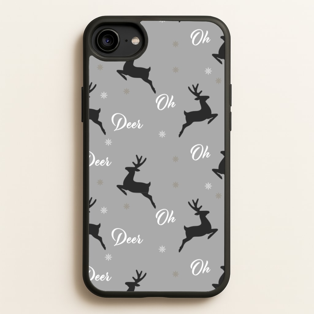 Oh Deer Christmas Pattern - Christmas Phone Case for iPhone 6 / 7 / 8 / SE