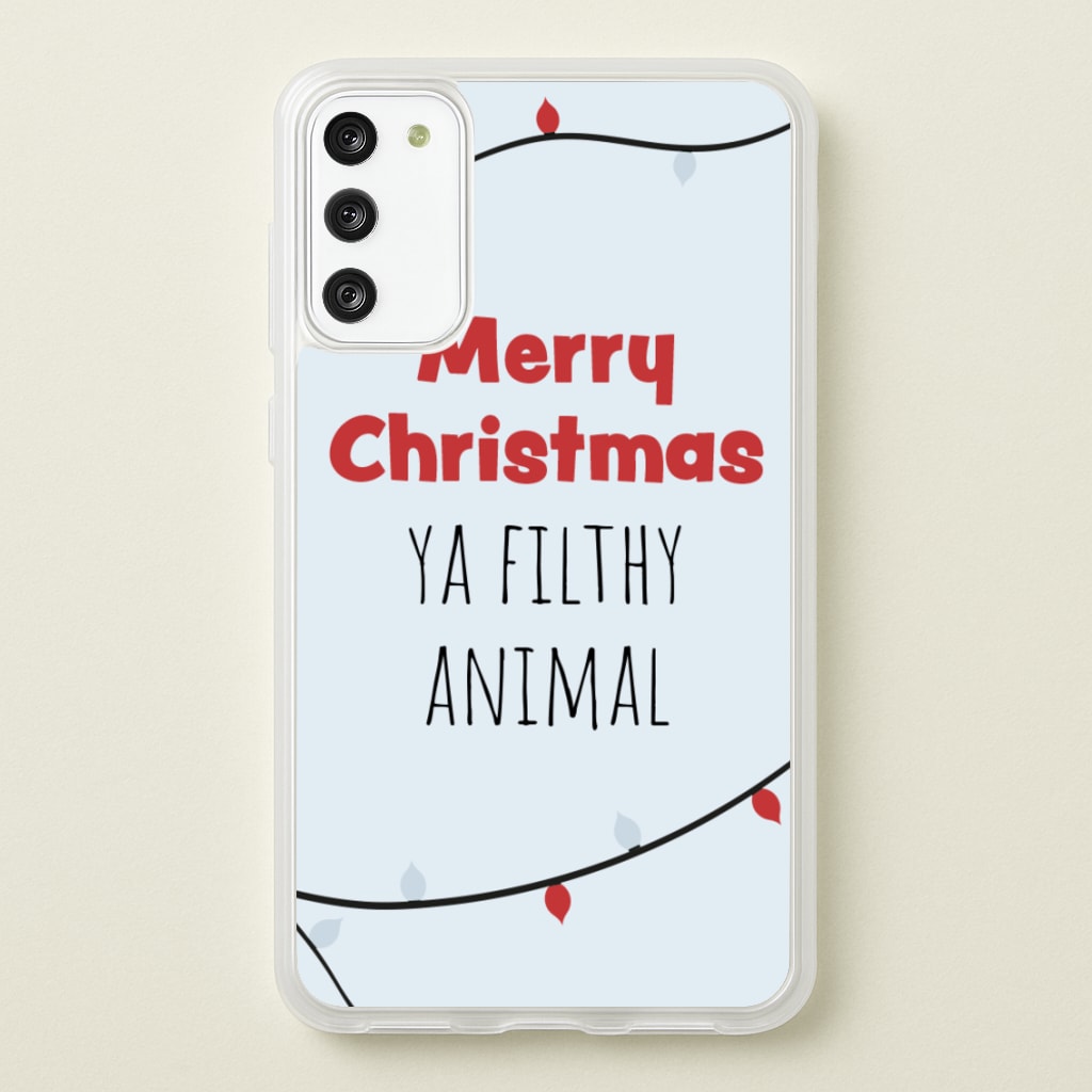 Merry Christmas Ya Filthy Animal - Christmas Phone Case for Galaxy S20