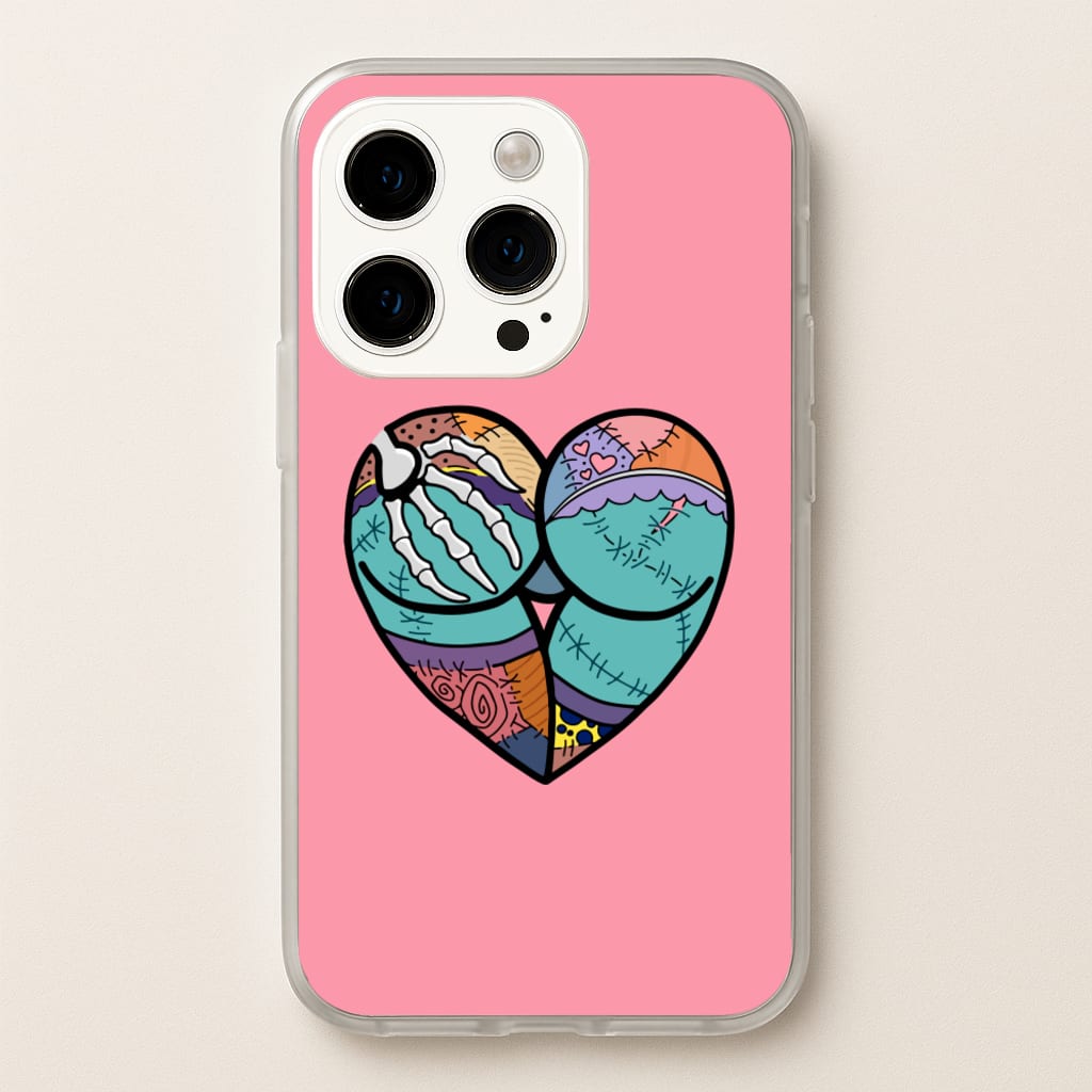 Sally And Jack Heart - TNBC - Christmas Phone Case for iPhone 15 Pro