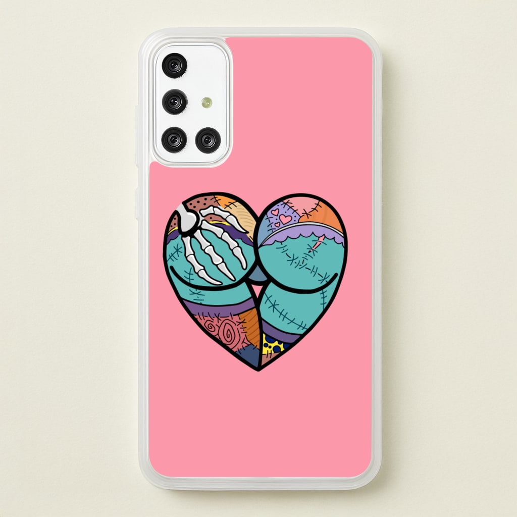 Sally And Jack Heart - TNBC - Christmas Phone Case for Galaxy A71