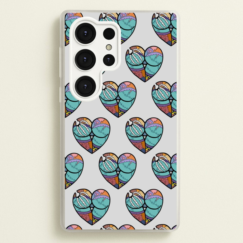 Sally And Jack Heart Pattern - TNBC - Christmas Phone Case for Galaxy S25 Ultra