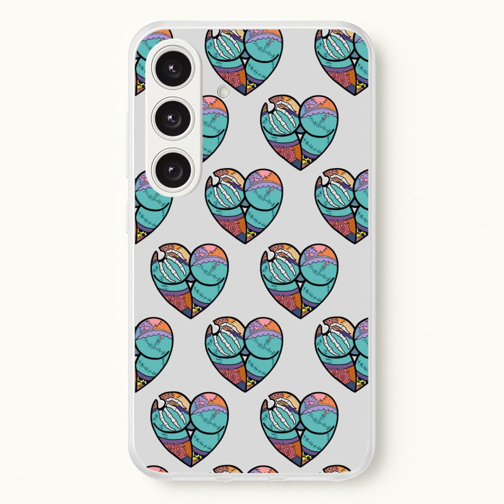 Sally And Jack Heart Pattern - TNBC - Christmas Phone Case for Galaxy S24FE